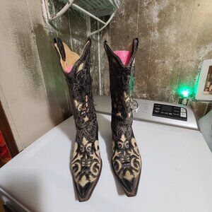Corral distressed ladies cowboy boots